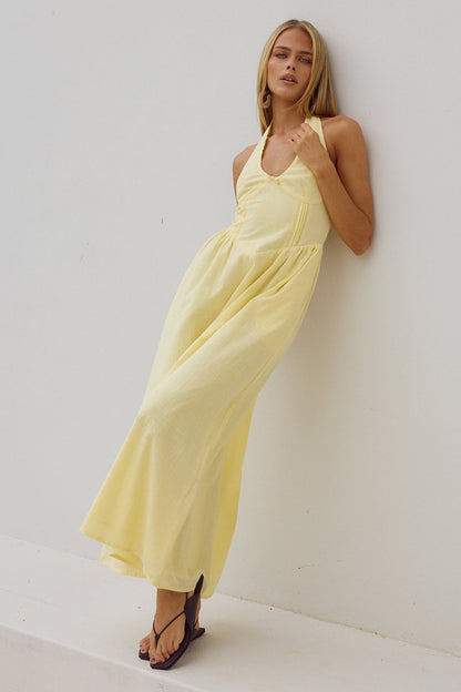Limoni Midi Dress - Lemon