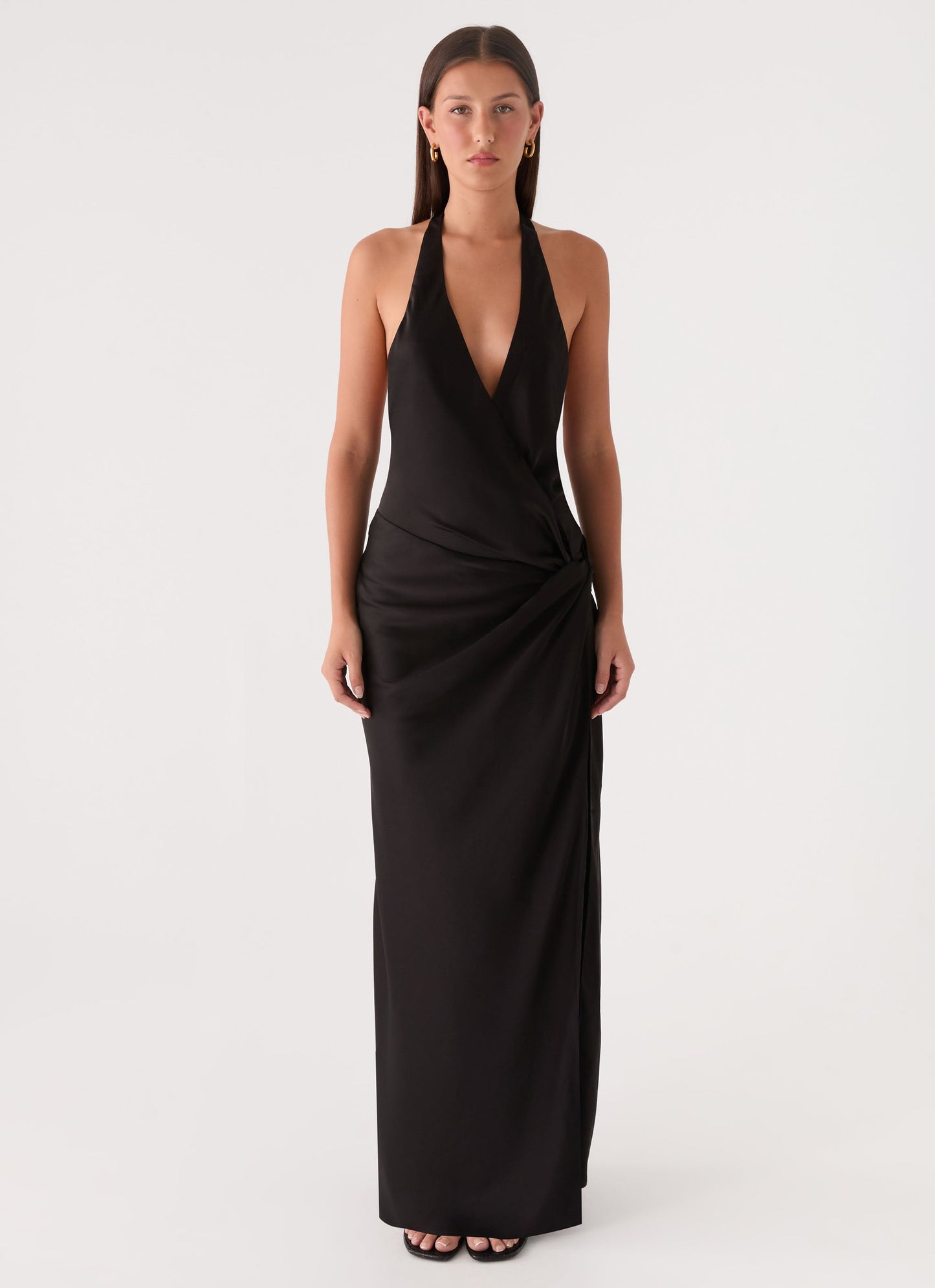 Lumae Halter Maxi Dress - Black