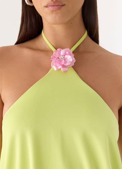 Make It Right Mini Dress - Lime