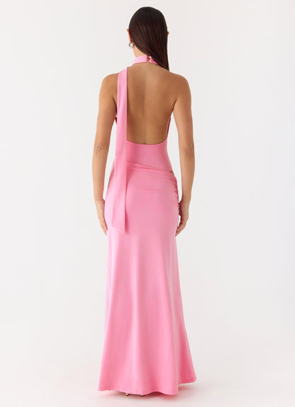 On My Way Bodysuit Maxi Dress - Pink