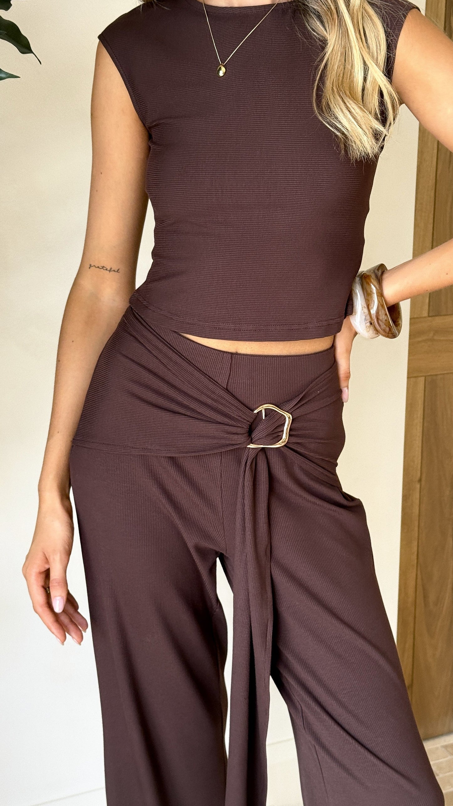 Elaya Pants - Chocolate