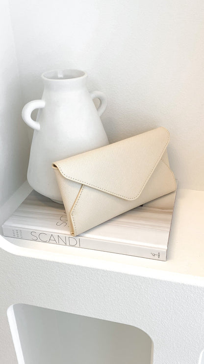 Carmen Envelope Cross Body Bag - Cream