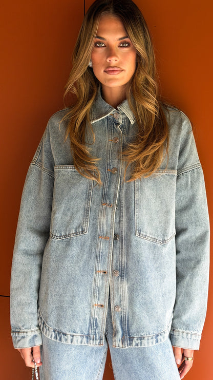 Zina Denim Jacket - Mid Blue
