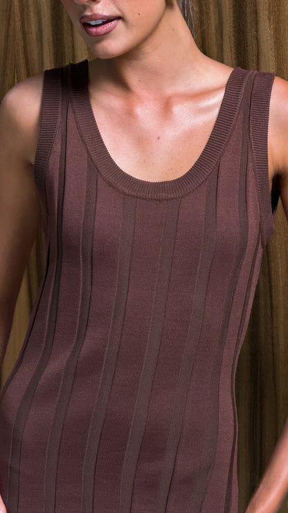 Avalyn Knit Maxi Dress - Chocolate
