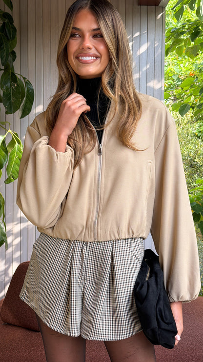 Brax Bomber Jacket - Beige