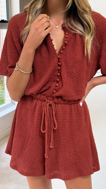 Loula Playsuit - Rust