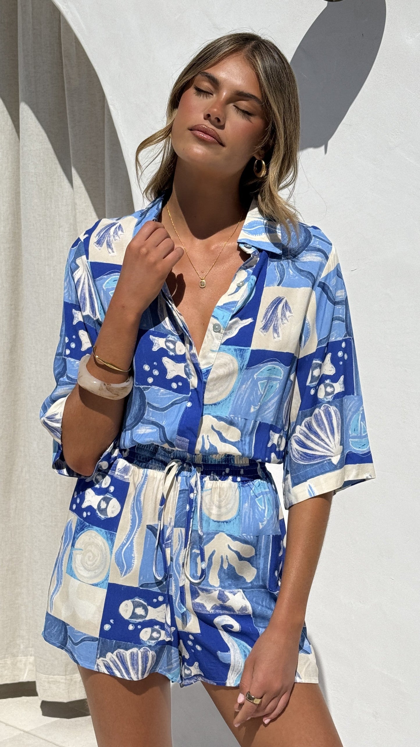Silla Playsuit - Ocean Mirage