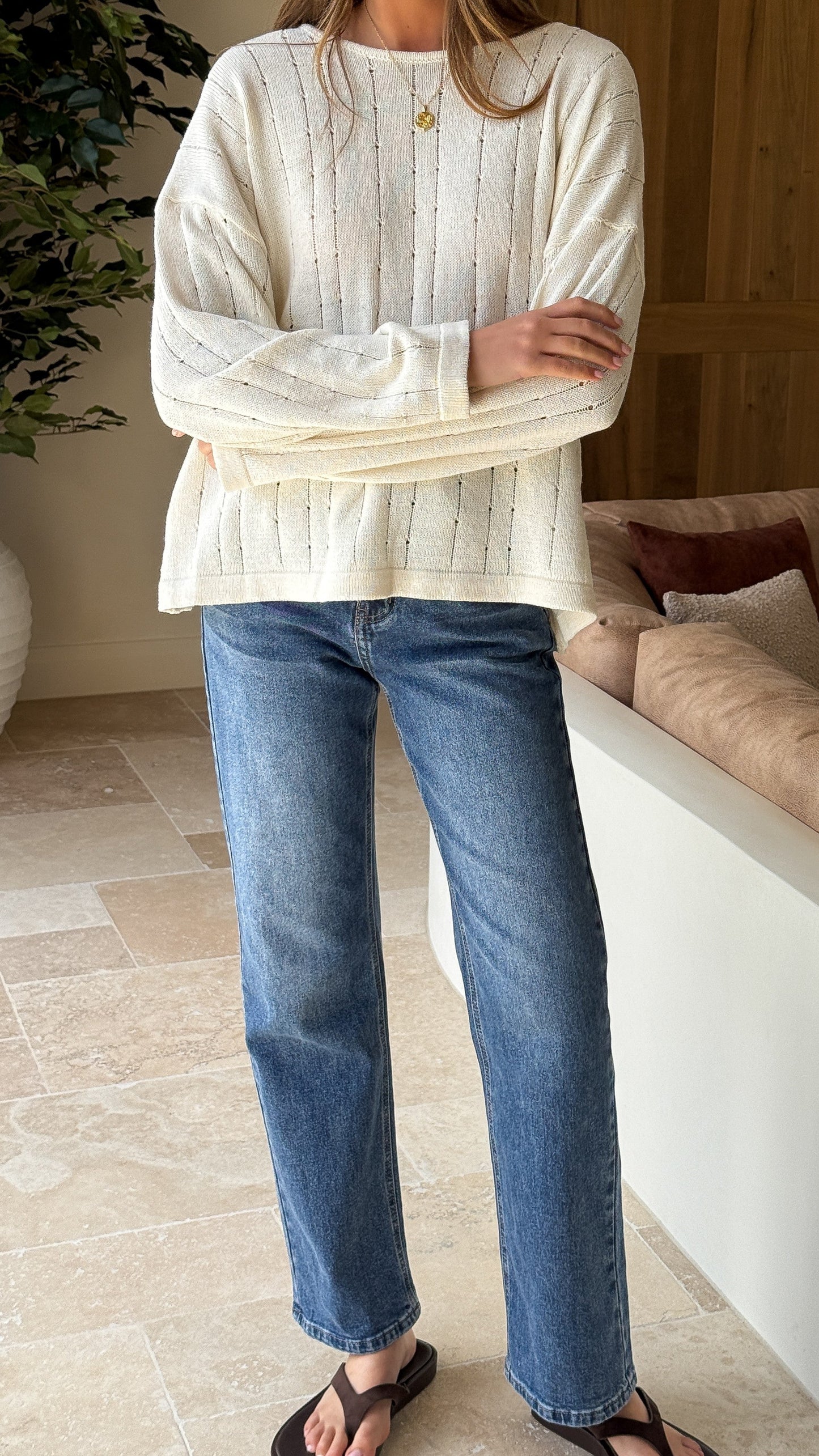 Zana Straight Leg Jeans - Mid Blue