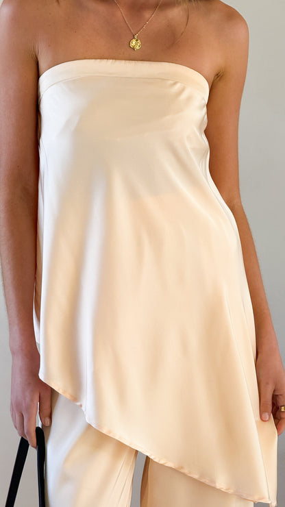 Tova Strapless Top - Vanilla