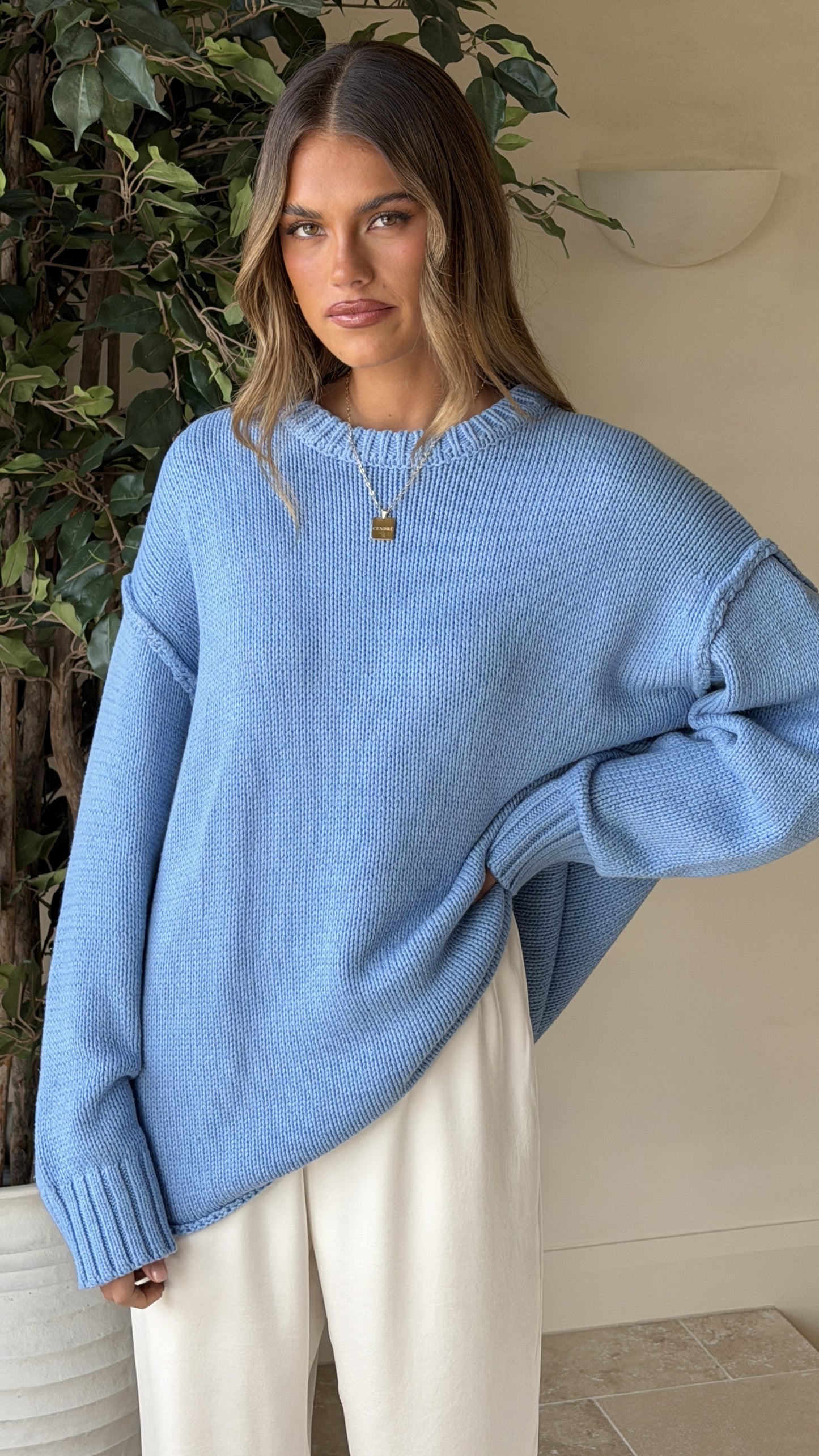 Hayden Knit Jumper - Blue