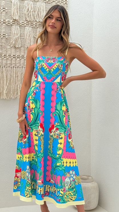 Azure Maxi Dress - Tropical Rio