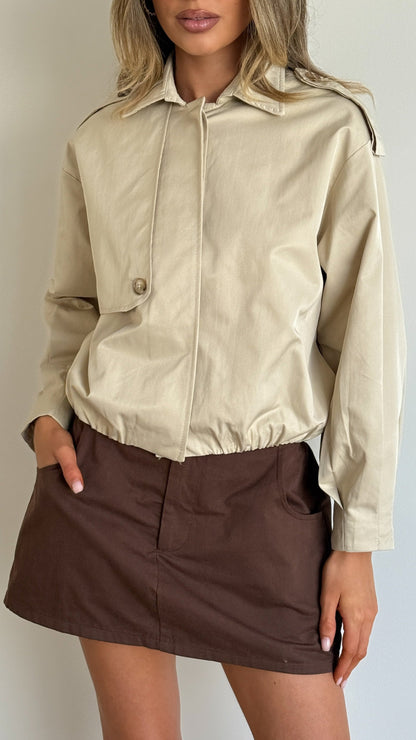 Jazz Trench Bomber - Light Beige