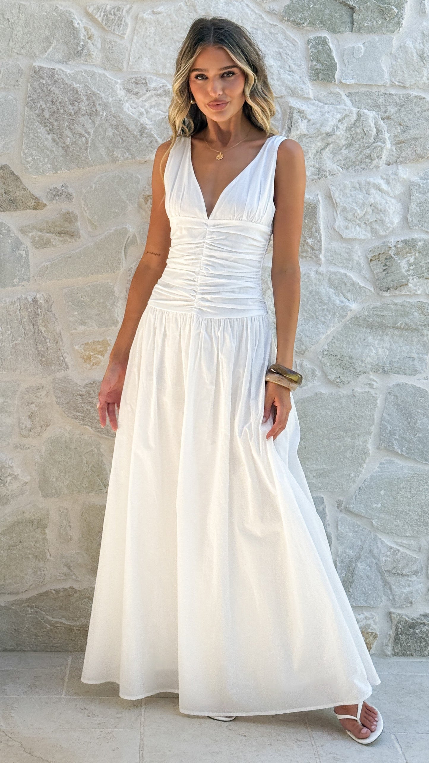 Sanya Maxi Dress - White