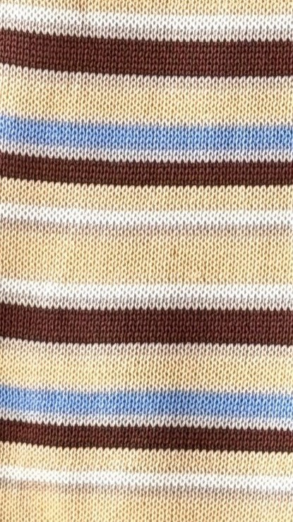 Florentine Knit Vest and Pants Set - Beige/Choc/Blue Stripe