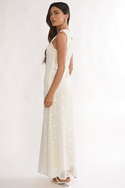 Kensi Sleeveless Crochet Maxi Dress Oat