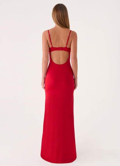 Vamonos Maxi Dress - Cherry Red