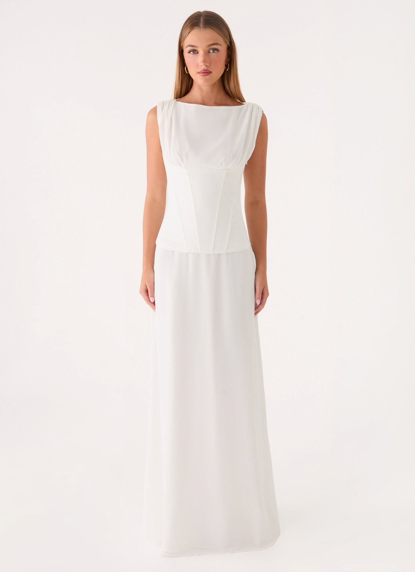 Winello Corset Maxi Dress - Off White