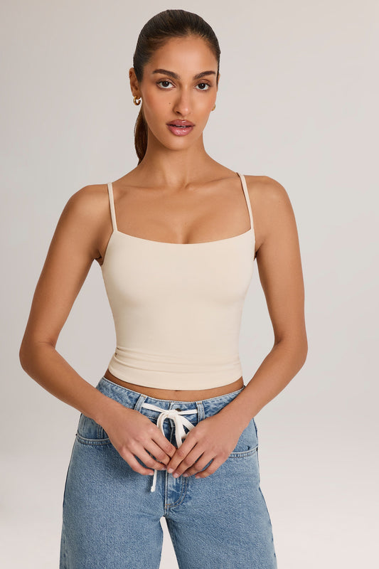 Modal Scoop-Neck Tank Top in Ivory