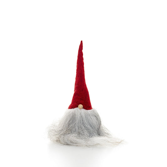 12" Gnome with Wood Base and Red Cap