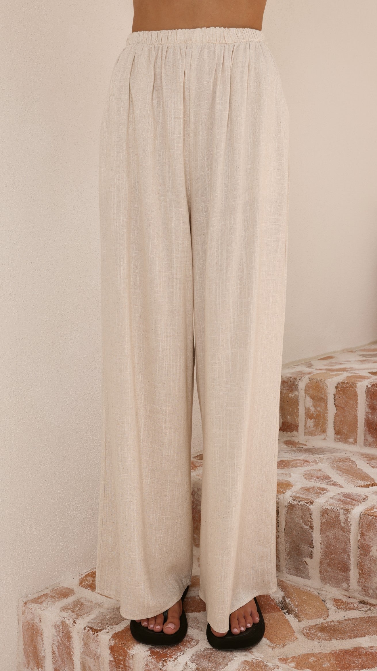 Yuki Strapless Top and Pants Set - Oatmeal
