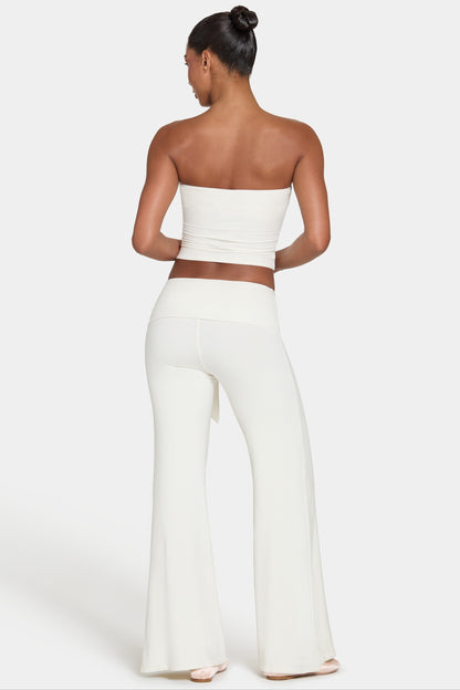 ButterCloud™ Tie-Waist Wide-Leg Trousers in Coconut