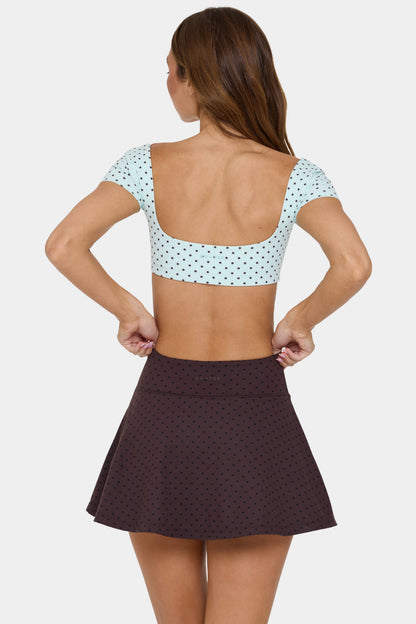 Soft Active Mini Skort in Choc Chip