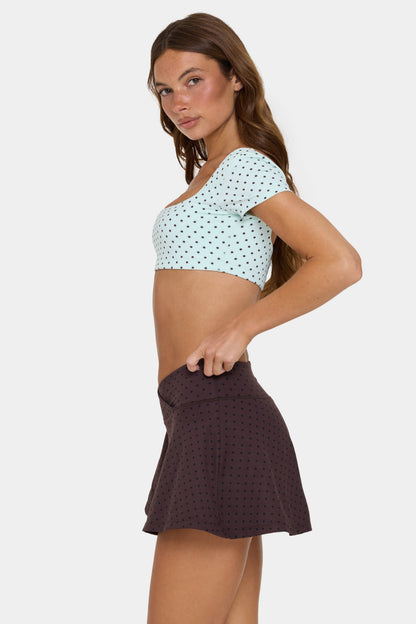 Soft Active Mini Skort in Choc Chip