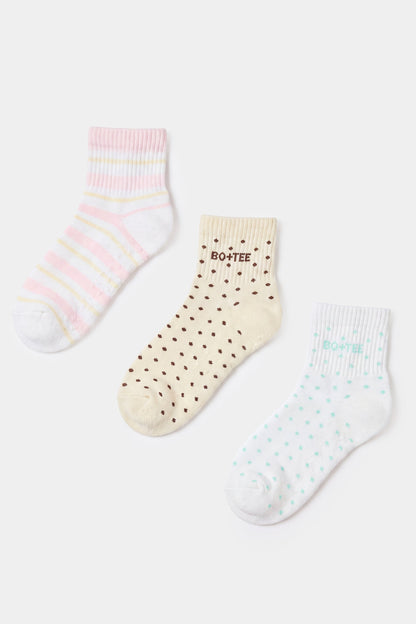 Pilates 3-Pack Socks in Multi