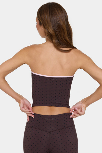 Soft Active Bandeau Top in Choc Chip