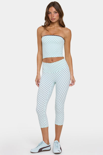 Soft Active Capri Leggings in Mint Chip