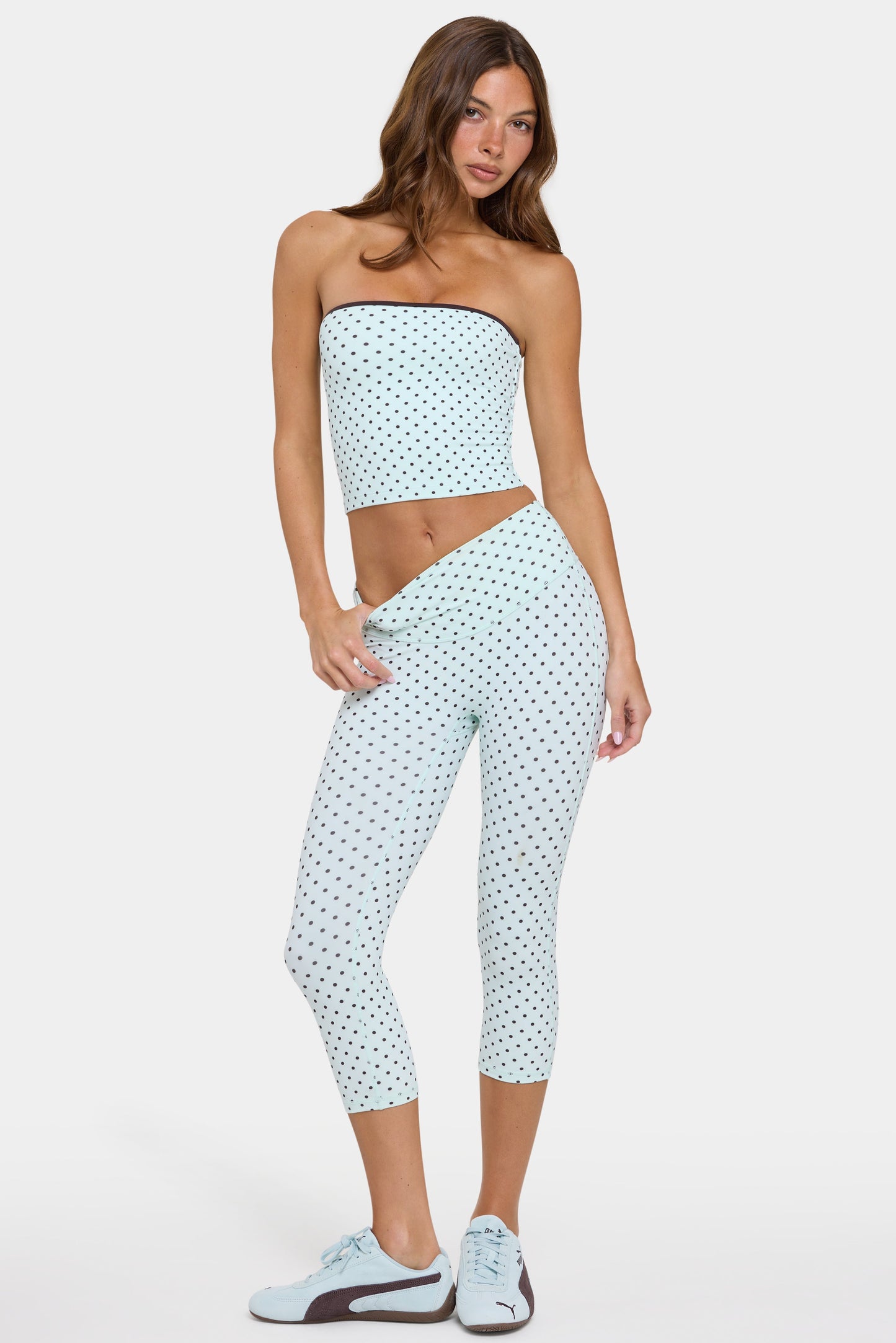 Soft Active Capri Leggings in Mint Chip