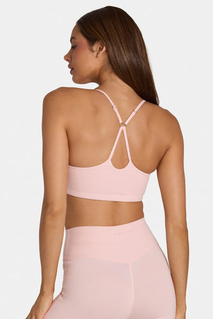 Soft Active Low-Impact Sports Bra in Blush Marl