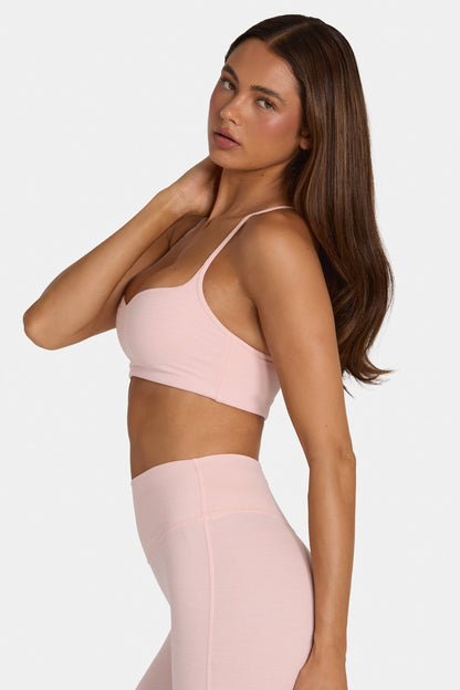 Soft Active Low-Impact Sports Bra in Blush Marl
