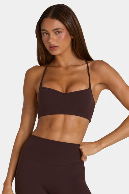 Soft Active Low-Impact Sports Bra in Espresso