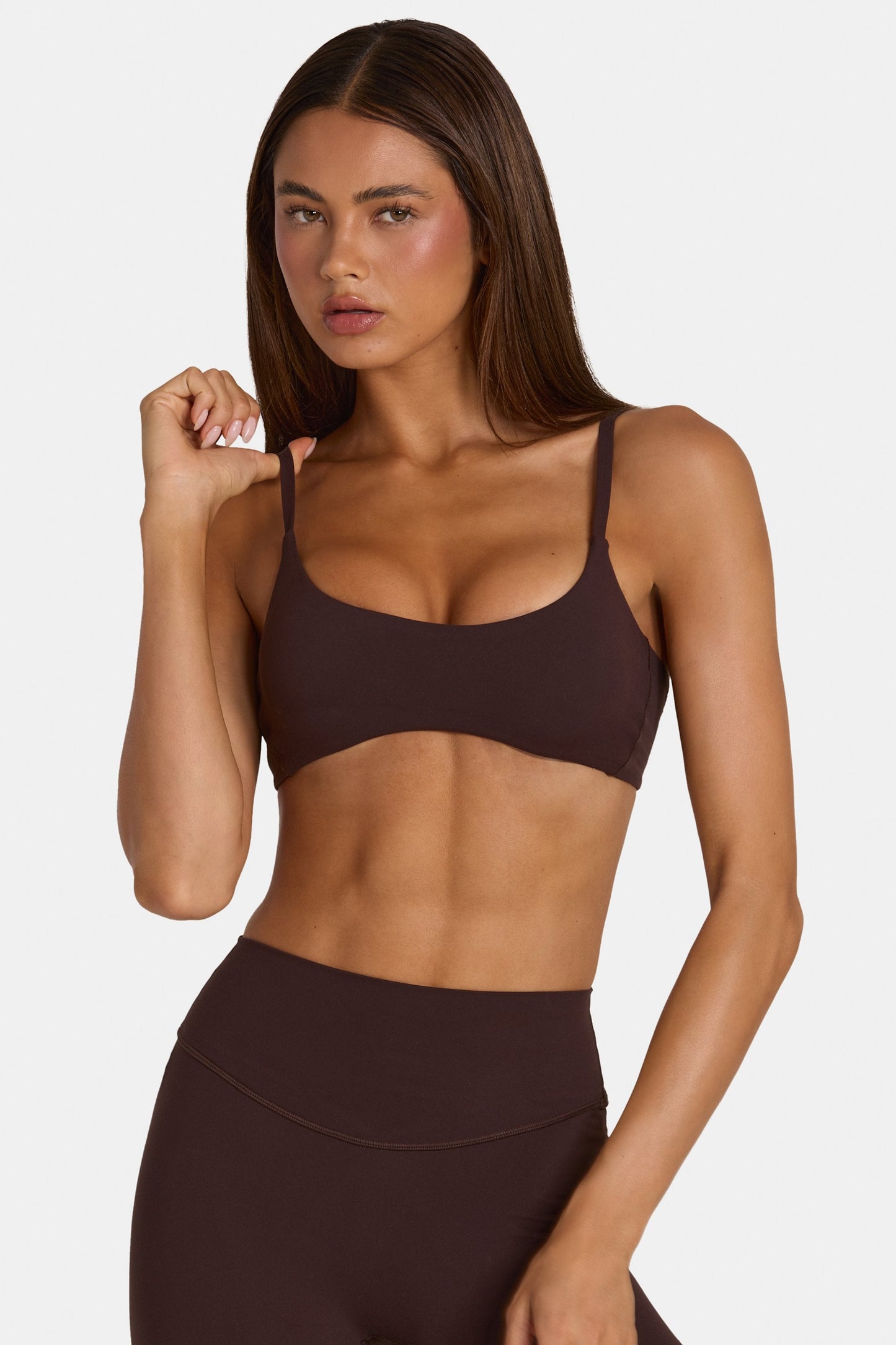 Soft Active Low-Impact Sports Bra in Espresso