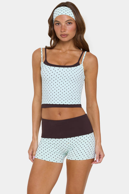 Soft Active Double-Layer Tank Top in Mint Chip