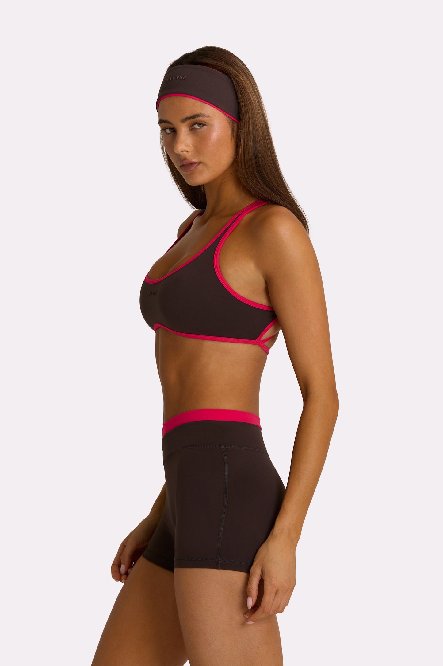 Soft Active Wrap Waist Shorts in Truffle