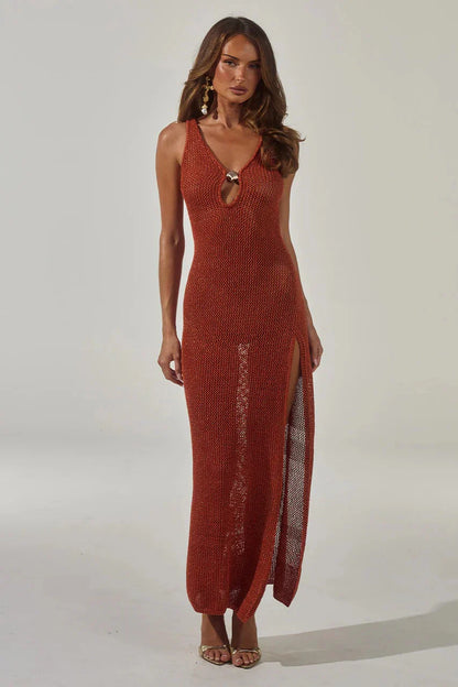 Ariya Maxi Dress - Rust