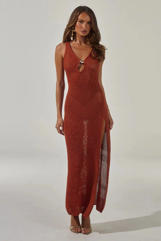 Ariya Maxi Dress - Rust