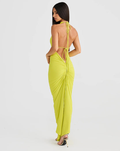 Olivia Dress - Chartreuse