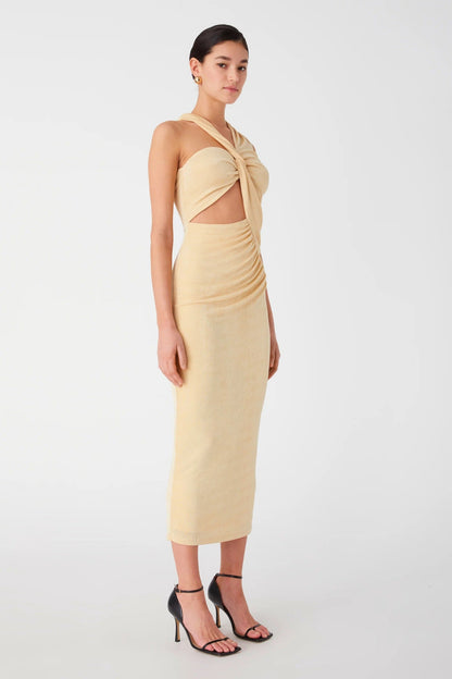 Misha Graciela Midi Dress - Lemon Drop