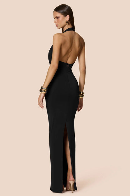 Nookie Portia Halter Maxi Dress - Black
