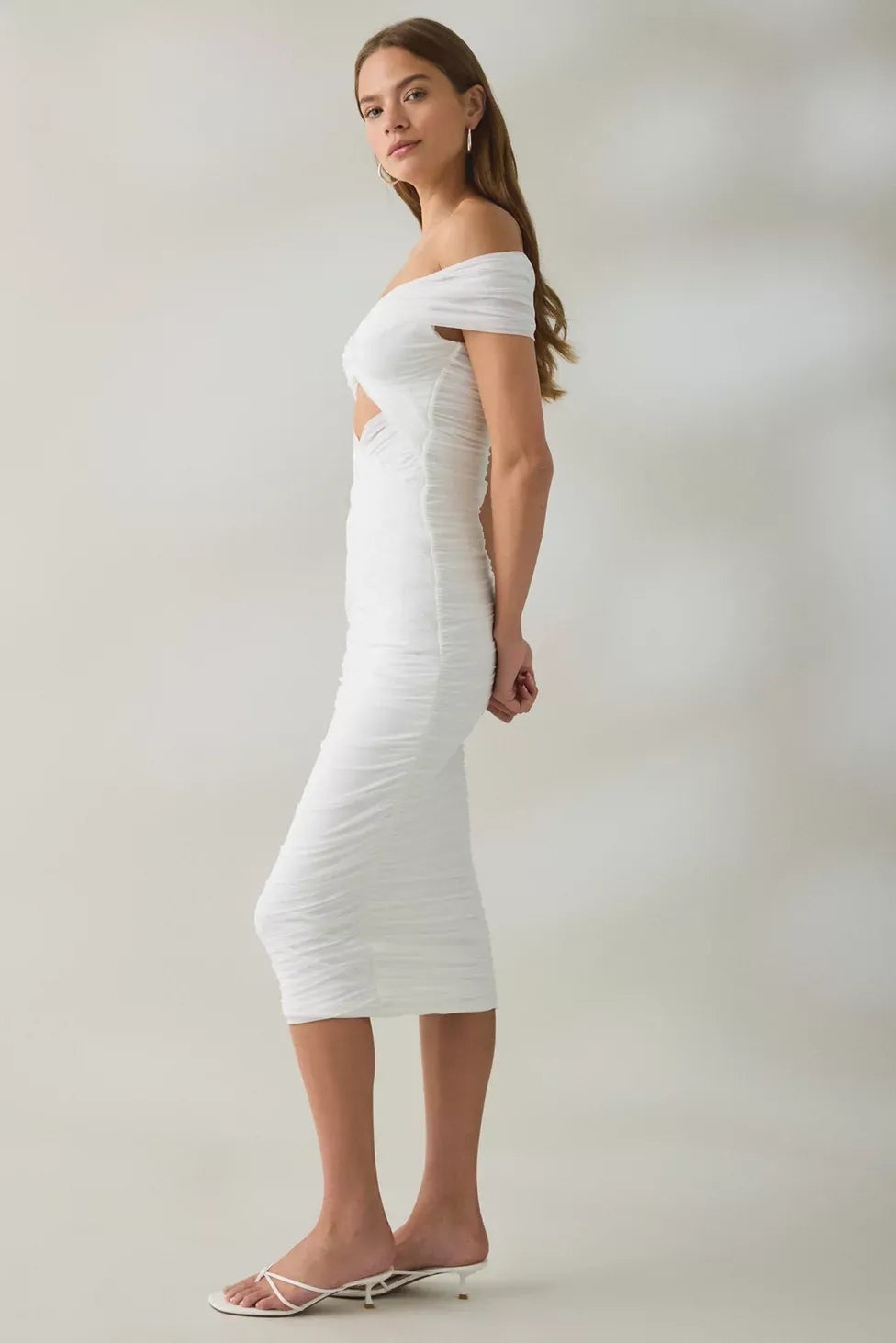 Priah Midi Dress - Ivory
