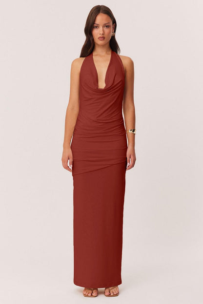 Anita Maxi Dress - Rust
