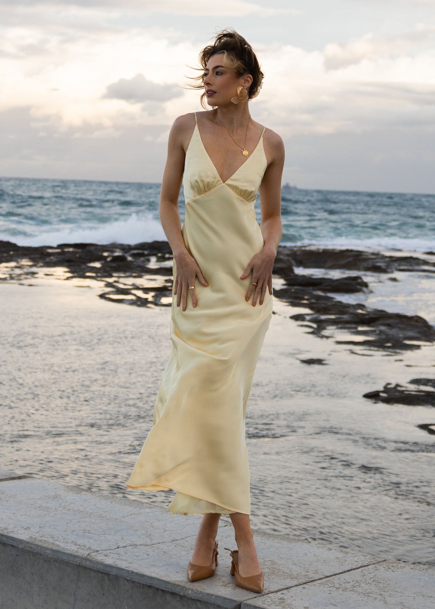 Ziah Maxi Dress - Lemon