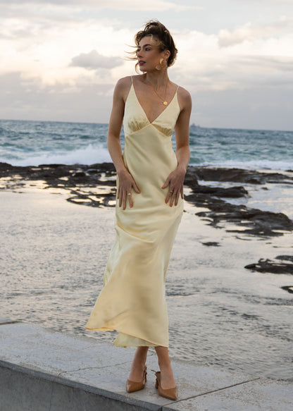 Ziah Maxi Dress - Lemon