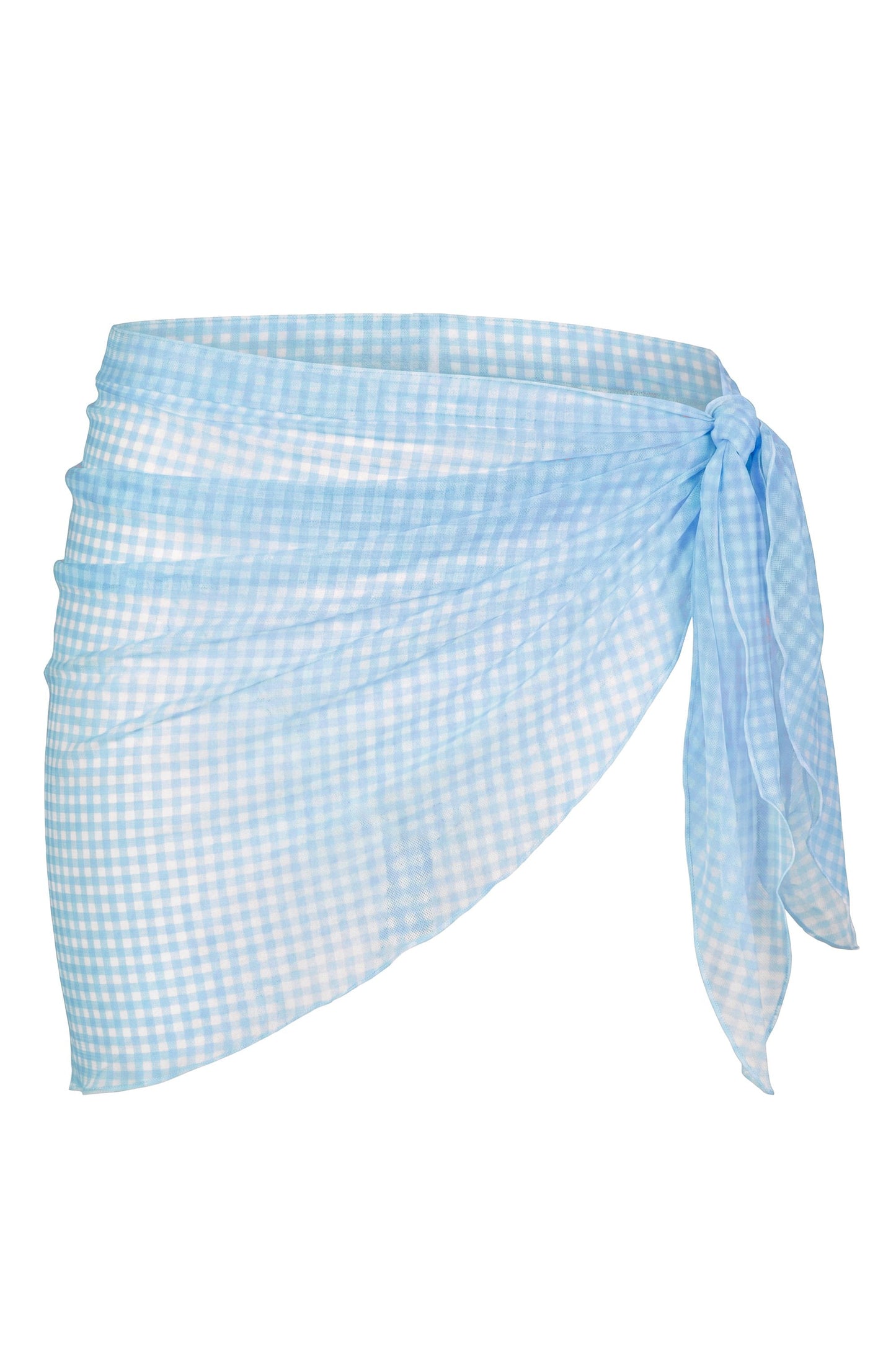 Sarong in Blue Gingham Print