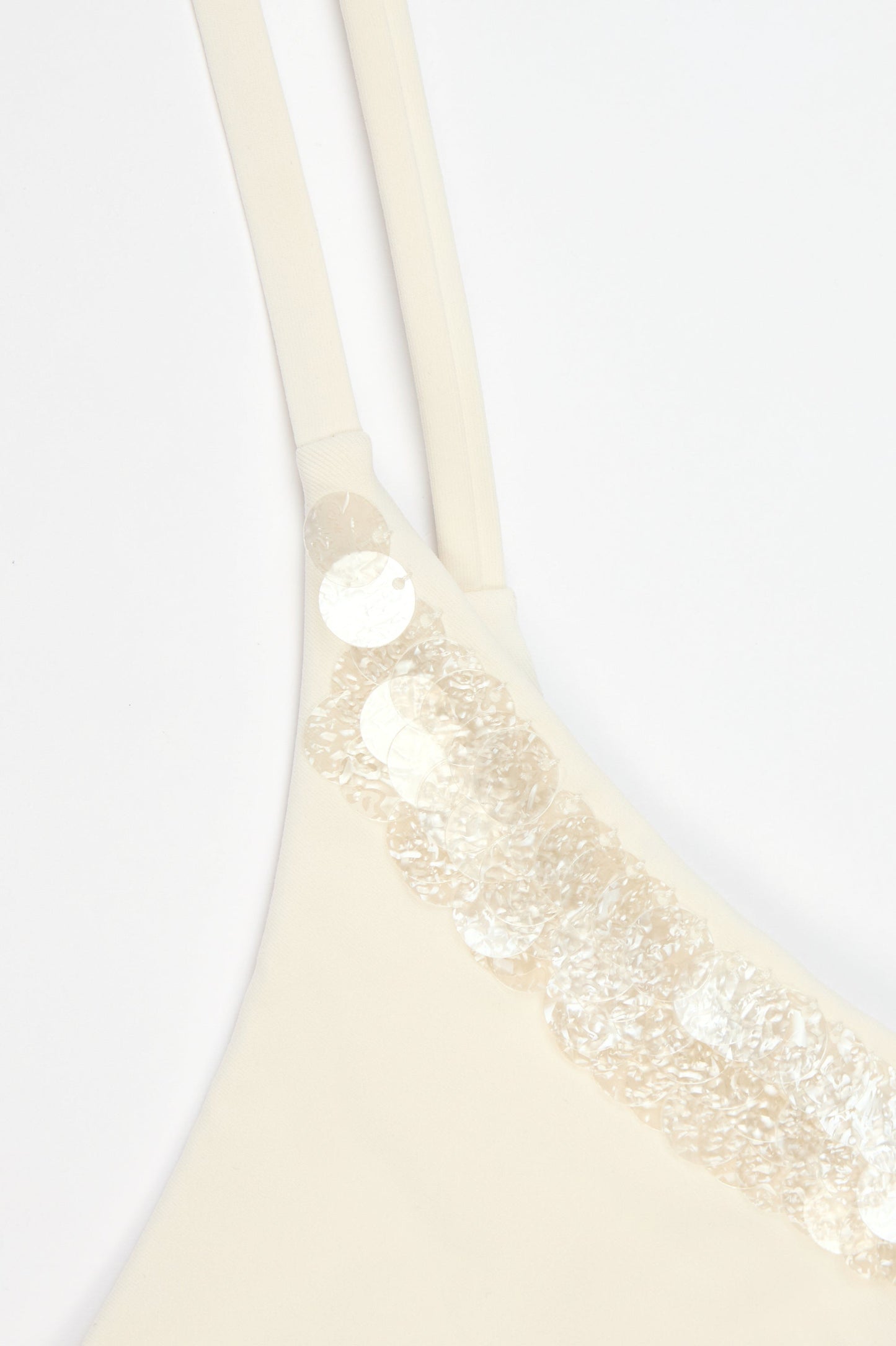 Side-Tie Thong Bikini Bottoms  in Pearl