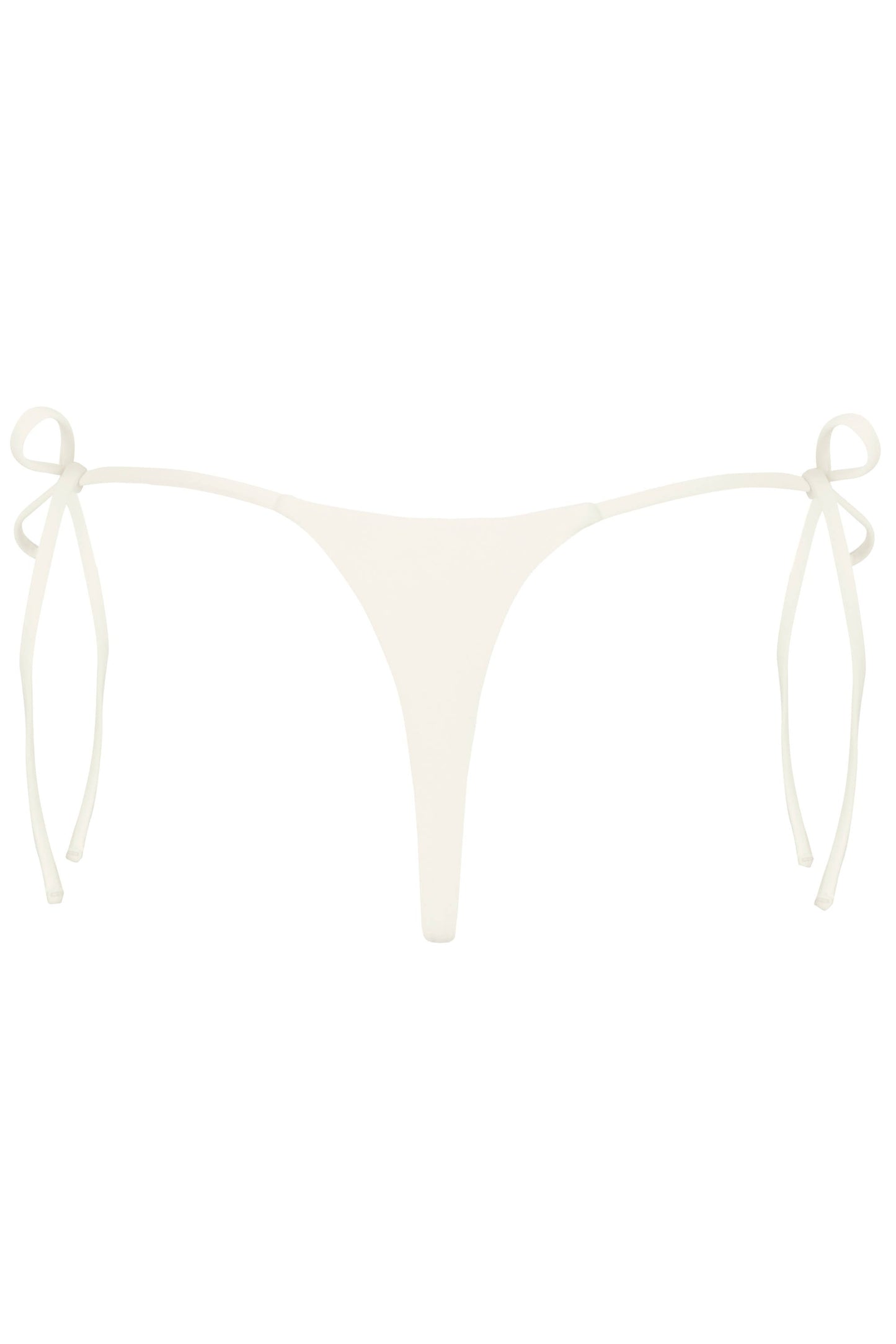 Side-Tie Thong Bikini Bottoms  in Pearl