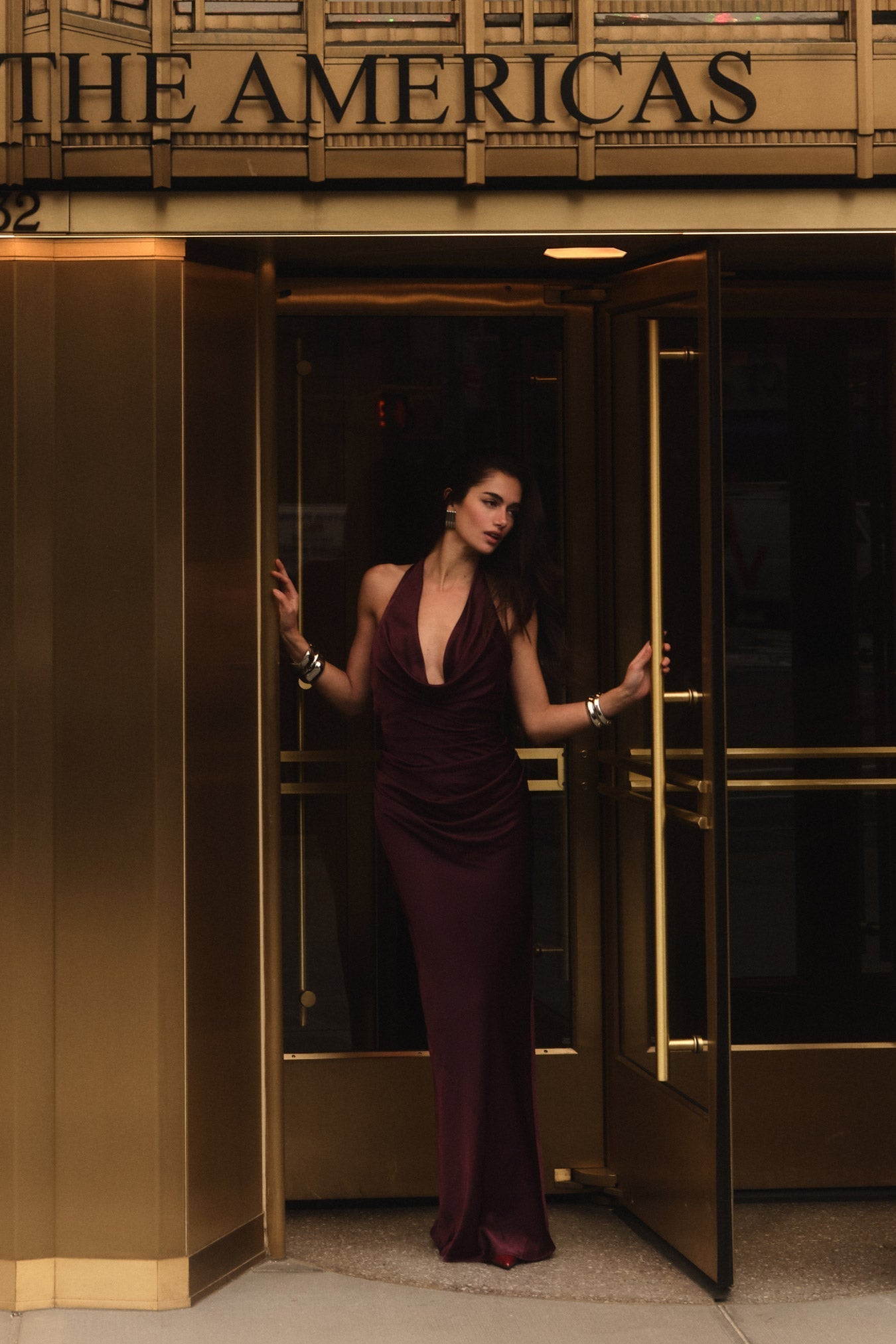 Nookie Penelope Drape Gown - Mulberry